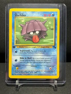 Shellder 54/62 Pokemon 1999 Fossil 1st Edition - LP/NM - Image 1