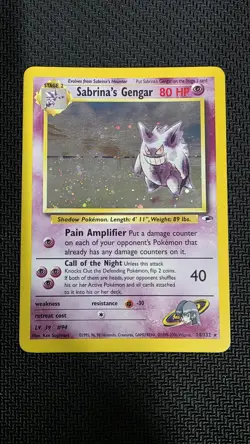 2000 Pokemon Gym Heroes Sabrina's Gengar 14/132 Holo Foil WOTC Unlimited - Image 1