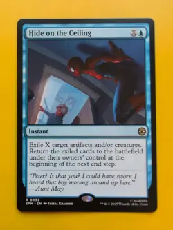 Hide on the Ceiling. SPM rare Instant - Spiderman MTG Card. - Image 1