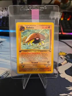 Pokemon TCG Kabuto Fossil 1st Edition Common Card 50/62 - Image 1