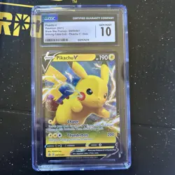 CGC 10 Pikachu V SWSH061 - Black Star Promo 2021 - Graded Pokemon Card GEM MINT - Image 1