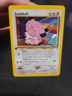 Snubbull 74/111 Neo Genesis Regular 1st Edition Common Pokemon Card WOTC 1999 Lp - Image 1