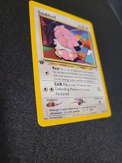 Snubbull 74/111 Neo Genesis Regular 1st Edition Common Pokemon Card WOTC 1999 Lp - Image 2