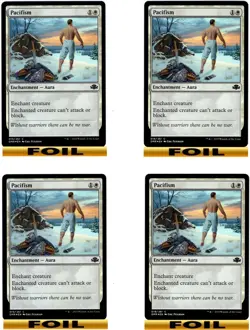 4x - Pacifism - FOIL - x4 - Dominaria Remastered - C NM MTG - Image 1