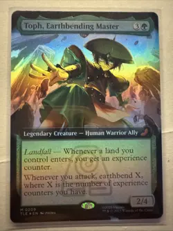 Toph, Earthbending Master, Foil, NM,209,Extended Art, Avatar, MTG - Image 1