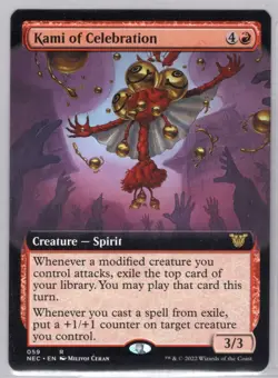 1x Kami of Celebration *Extended Art* - Neon Dynasty: Commander - NM - Image 1