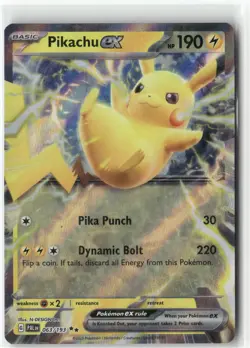 Pikachu ex, Pokemon SV02: Paldea Evolved Double Rare, 063/193 NM - Image 1