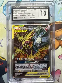 Pokemon TCG Moltres Zapdos Articuno GX SM210 CGC 10 GEM MINT - Image 1