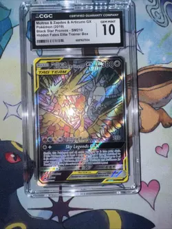 Pokemon TCG Moltres Zapdos Articuno GX SM210 CGC 10 GEM MINT - Image 2