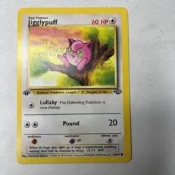 Pokemon TCG Jigglypuff Jungle 54/64 Regular 1st Edition Common - Image 1