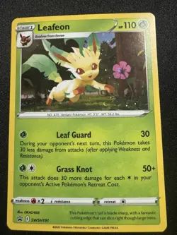 Leafeon SWSH191 Black Star Promos Holo Eeveelution Pokemon TCG 2022 NM Condition - Image 1