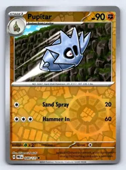 Pokemon TCG Prismatic Evolutions Reverse Holo Pupitar 048/131 Common - Image 1