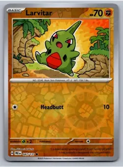 Pokemon TCG Prismatic Evolutions Reverse Holo Larvitar 047/131 Common - Image 1