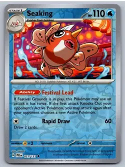 Pokemon TCG Prismatic Evolutions Reverse Holo Seaking 021/131 Uncommon - Image 1