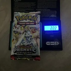 22.2g! VERY HEAVY Prismatic Evolutions Pokemon Sealed Booster Pack New - Image 1