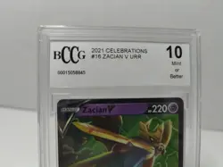 Pokemon Zacian V 2021 Celebrations 016/025 BCCG 10 Mint Or Better Graded - Image 2