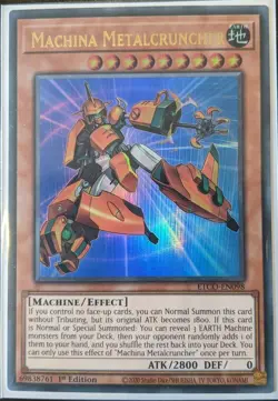 YuGiOh Machina Metalcruncher Ultra Rare 1st Edition ETCO-EN098 NM - Image 1