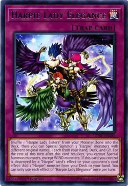 1x (EX) Harpie Lady Elegance - LED4-EN005 - Rare - 1st Edition YuGiOh - Image 1