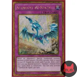 Yugioh Stardust Re-Spark PGL2-EN020 Gold Secret Rare 1st Edition NM - Image 1