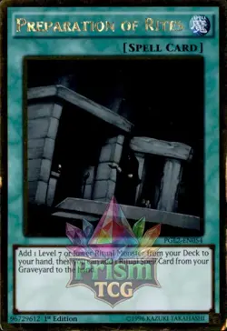 Preparation of Rites Gold Rare #PGL2-EN054 Yugioh LP - Image 1