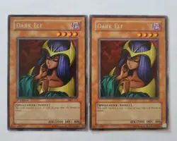 Yugioh Dark Elf MRD-113 1st Edition Rare 2 Card Lot - Image 1