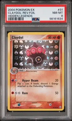 Pokemon Card Reverse Holo Claydol 31/101 PSA 8 NM-MT ex Hidden Legends - Image 3