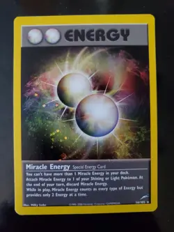 Miracle Energy 16/105 Holo Rare Pokemon TCG Card Neo Destiny Lightly Played LP - Image 1