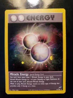 Miracle Energy 16/105 Holo Rare Pokemon TCG Card Neo Destiny Lightly Played LP - Image 2
