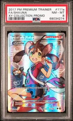 Pokemon TCG XY Collection Shauna 111a/124 Full Art Holo Card PSA 8 NM-MT - Image 1