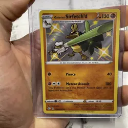 Galarian Sirfetchd SV064/SV122 Shiny Holo Rare Shining Fates Pokemon TCG Card NM - Image 1