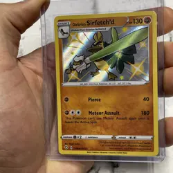Galarian Sirfetchd SV064/SV122 Shiny Holo Rare Shining Fates Pokemon TCG Card NM - Image 2