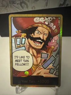 One Piece CCG Gol.D.Roger GOLD DON!! Card (OP-13) English Near Mint Single! - Image 1