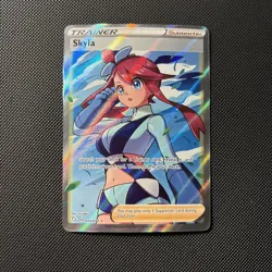 Pokemon TCG Skyla Full Art Card NM Shining Fates 072/072 - Image 1