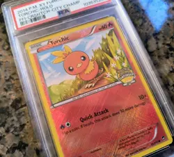Torchic 2014 City Championship Pokemon Card PSA 7 NM Crosshatch Rev Holo #12/111 - Image 2