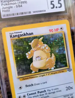 ✨Kangaskhan Jungle Holo RARE Pokemon Card #5/64 (1999) Graded CGC 5.5 Excellent+ - Image 2