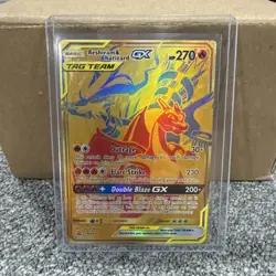 Reshiram and Charizard GX Premium Collection Gold Promo Card SM247 - Image 1