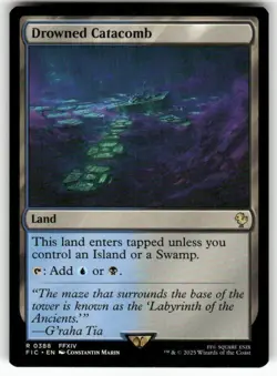 Drowned Catacomb 388 NM MTG FINAL FANTASY Commander Magic - Image 1