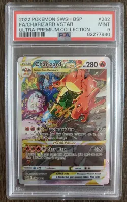 2022 Pokemon BSP FA Charizard VStar Ultra-Premium Collection SWSH262 PSA MINT 9 - Image 1