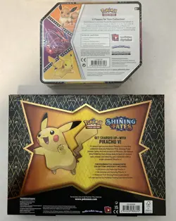 Pokemon TCG Pikachu V Box SHINING FATES & V POWERS Tin NEW Factory Sealed Lot ?? - Image 2