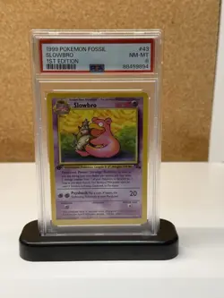 VINTAGE 1st Edition Slowbro Uncommon #43 - PSA NM-MT 8 - 1999 Fossil - Pokemon - Image 1