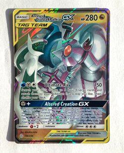 Pokemon TCG: SM- Cosmic Eclipse Arceus & Dialga & Palkia GX 156/236 Holo - Image 1