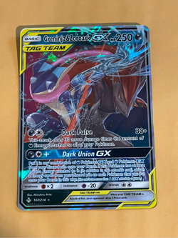 2019 Pokemon Unbroken Bonds Greninja Zoroark GX Full Art #107/214 NM - Image 1