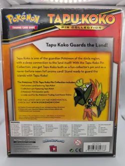 Pokemon TCG: Tapu Koko Pin Collection Box Sun & Moon Brand New Factory Sealed - Image 3