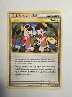 Twins 89/102 Triumphant 2010 Pokemon TCG NM/ M Supporter - Image 1