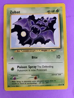 POKEMON NEO REVELATION ZUBAT 59/64 (LP) COMMON - Image 1