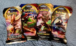 Pokemon TCG Sword Shield Booster Packs Lot Rebel Clash Darkness Ablaze SWSH Stoc 820650809163 - Image 1