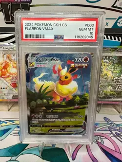 2024 Pokemon Flareon VMAX PSA 10 003/009 Simplified Chinese Eevee Gift Box - Image 1