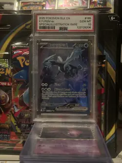 2025 POKEMON BLK EN-BLACK BOLT SPECIAL ILLUSTRATION RARE #165 KYUREM EX PSA 10 - Image 1
