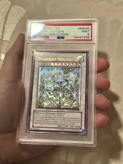 2008 Yu-Gi-Oh! Ultimate Rare Stardust Dragon The Duelist Genesis PSA MINT 9 - Image 1