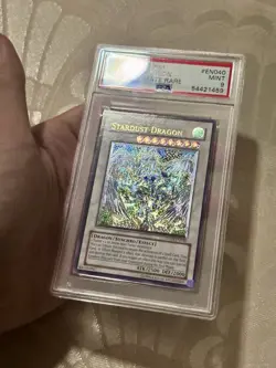 2008 Yu-Gi-Oh! Ultimate Rare Stardust Dragon The Duelist Genesis PSA MINT 9 - Image 5